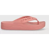 Crocs Japonke Baya Platform Flip ženske, roza barva, 208395