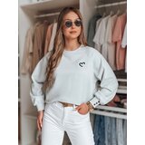 DStreet Bluza damska oversize z haftem serc MONLOVE niebieska | Shoptok.si