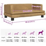  Krevet za pse smeđi 80 x 45 x 30 cm baršunasti | shoptok.hr