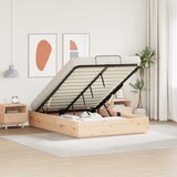  Otomanski krevet Prirodna 120 x 200 cm Masivna borovina | shoptok.hr