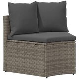  Kavčna garnitura 2 pcs Siva Trden akacijin les in poli ratanu, (5000145655) | Shoptok.si