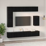  Set TV komoda 8 kom. Crni hrast Konstruirano drvo | shoptok.hr