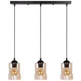 Candellux Lighting Črna viseča svetilka s steklenim senčnikom 10x62 cm Felis - Candellux Lighting | Shoptok.si