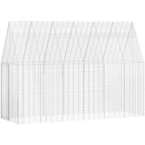  Kavez za zečeve Srebrno 300 x 100 x 210 cm Cinkani čelik | shoptok.hr