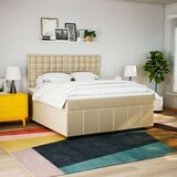  Krevet s oprugama i madracem krem 180x200 cm od tkanine | shoptok.hr
