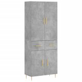 Maison Chic Visoka Komoda - Predalnik betonsko siva 69,5x34x180 cm inženirski les, (21721038) Cene