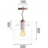 Toolight Staklena stropna svjetiljka Lassi 20 cm Ružičasto zlato | shoptok.hr