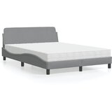  Krevet s madracem Dover svjetlosivi 120 x 200 cm od tkanine | shoptok.hr