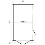 Male kuće GARAŽA 70-A 320 × 570 cm sa šindrom | shoptok.hr