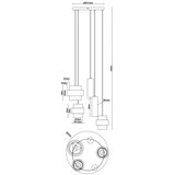 Globo 16090-5H - Luster na sajli DAREN 3xE27/40W/230V + 2xGU10/10W | Eponuda.com