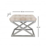Atelier Del Sofa Tabure 50x42x40cm, Srebrno-Krem | Eponuda.ba