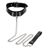 Taboom Elegant Collar and Chain Leash Black Cene