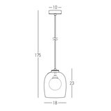  Zambelis 22051 - Luster na sajli 1xG9/5W/230V, prečnik 18 cm, crne boje | Eponuda.com