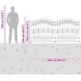  Vrtna Ograda KAMPEN 240 x 166 cm Mesh Siva | shoptok.hr