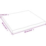 Stolna ploča tamnosmeđa 60x60x(2-4) cm obrađena hrastovina | shoptok.hr