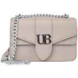 Shelvt Beige small shoulder bag with silver chain Cene