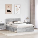  Konstrukcija postelje z vzglavjem Siva Sonoma 150 x 200 cm, (5000102772) | Shoptok.si