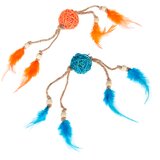 TIAKI set igračaka za mačke loptice sijena s perjem - 2 komada | shoptok.hr
