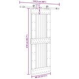  Klizna vrata NARVIK Prirodna i crna 80 x 210 cm (152,5 cm) | shoptok.hr