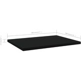 Police za knjige 4 kom crne 40 x 30 x 1 5 cm od iverice | shoptok.hr