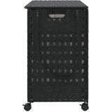 Košara za rublje s kotačima crna 66x35x60 cm od ratana | shoptok.hr