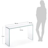 Kave Home Steklena stranska mizica 40x125 cm Burano – | Shoptok.si