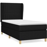  Krevet s oprugama i madracem crni 100 x 200 cm od tkanine | shoptok.hr