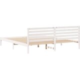  Krevetna konstrukcija Bijelo 180 x 210 cm Čvrsto borovo drvo | shoptok.hr