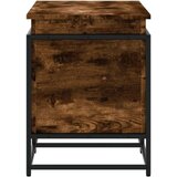 vidaXL Škatla s pokrovom dimljeni hrast 100x40x51,5 cm inženirski les | Shoptok.si