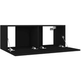  3-dijelni set TV ormarića crni od iverice | shoptok.hr