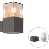 QAZQA Pametna moderna zunanja stenska svetilka antracitna IP44 vključno z WiFi P45 - Danska | Shoptok.si