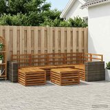  Set vanjskih sofa 7 kom. Prirodna Poliester | shoptok.hr