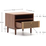 Kave Home Rjava nočna omarica v orehovem dekorju Elan – | Shoptok.si