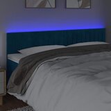  LED uzglavlje tamnoplavo 160x5x78/88 cm baršunasto | shoptok.hr