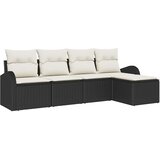  Set sofe s jastukom s pohranom 5 pcs Crna i bijela poliratan | shoptok.hr