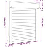  Roletna Bijeli 80 x 100 cm Aluminij i poliuretan - Bijeli 80 x 100 cm | shoptok.hr