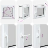  Okno za klet RISOR 60 x 60 cm PVC in steklo Antracit, (5000215230) | Shoptok.si