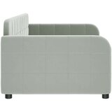  Raztegljiva postelja svetlo siva 90x190 cm žamet | Shoptok.si