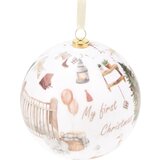  Novogodišnja kugla First Xmas 10cm, 4 kugle | ePonuda.com