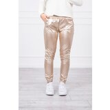 Kesi Double-layer trousers with beige velour | shoptok.hr
