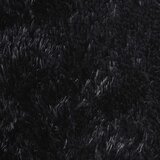  Čupavi tepih s visokim vlaknima crni 120x120 cm poliester | shoptok.hr