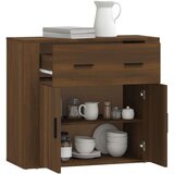  Komoda rjav hrast 80x33x70 cm inženirski les, (20654416) | Shoptok.si