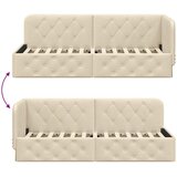 Kutni okvir kreveta Krema 80 x 200 cm tkanina | shoptok.hr