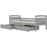  Drveni dječji krevet Tosia - sivi - 180x90 cm - S 2 ladice | shoptok.hr