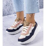 Gemre Navy sneakers with golden inserts Lebrun Cene