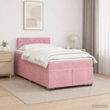  Krevet s box springom, madracem i LED-om Ružičasta 120 x 190 cm | shoptok.hr