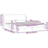  Okvir za krevet s uzglavljem bijeli 180x200 cm od umjetne kože | shoptok.hr