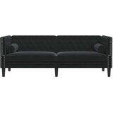  Trosjed Chesterfield s jastučićima crni baršunasti | shoptok.hr