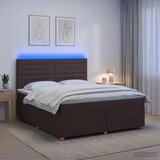  Boxspring krevet s madracem Tamno smeđa 140 x 190 cm Tkanina - Tamno smeđa 140 x 190 cm Dizajn linija | shoptok.hr