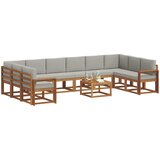  Set vanjskih sofa 11 kom. Prirodna i svijetlo siva | shoptok.hr